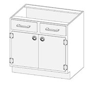 Double Drawer Cabinets Combo Units