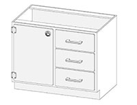 3-Drawer Combo Cabinets