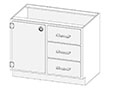 3-Drawer Combo Cabinets